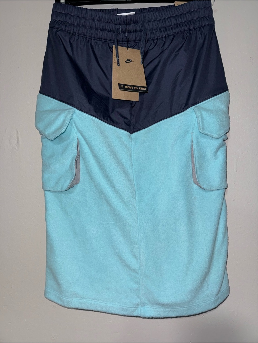 Nike Two-Tone Fleece Skirt - Navy & Light Blue
